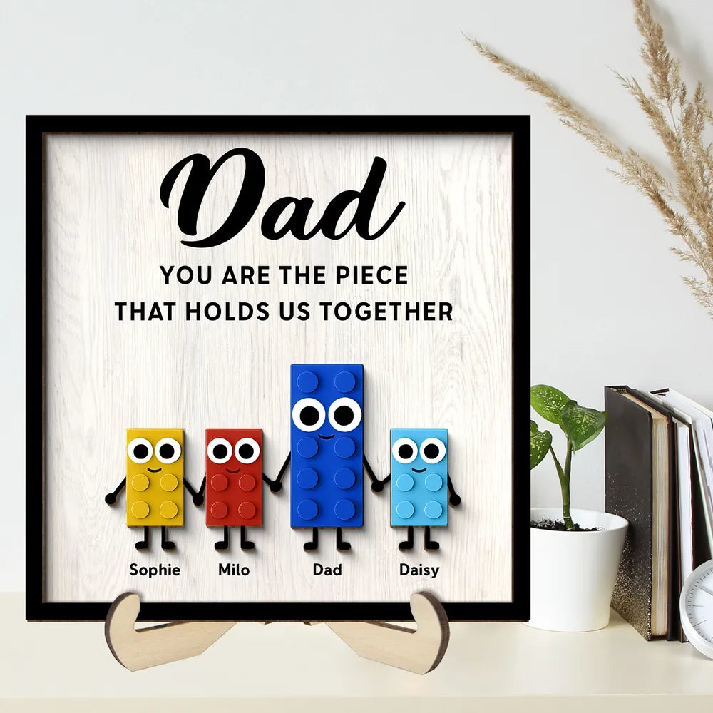 Dad You Are The Piece - Personalized Picture Frame - Father's Day Gift for Dad