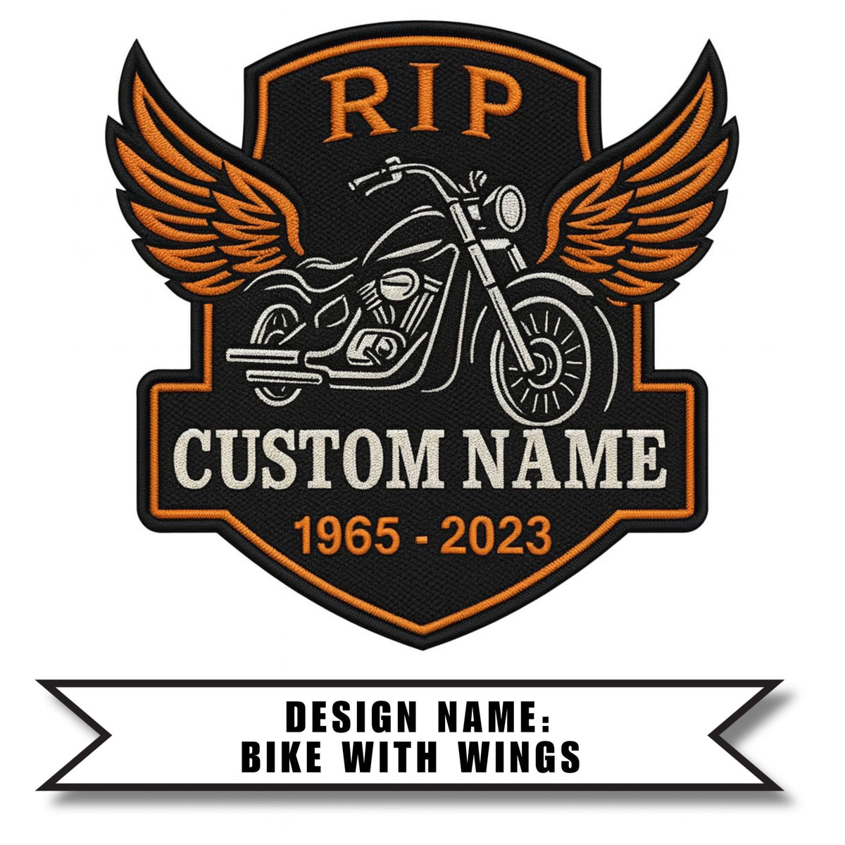 Biker Memorial Patch, RIP Patches for Vest, Custom Biker Patches, Iron on Rest In Peace Patch