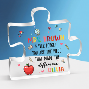 Never Forget You Made The Piece - Personalized Acrylic Block