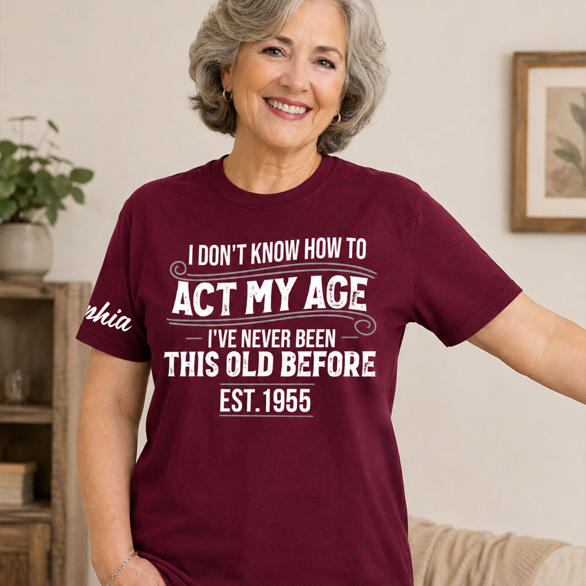 My New Age - Personalized Shirt With Design On Sleeve