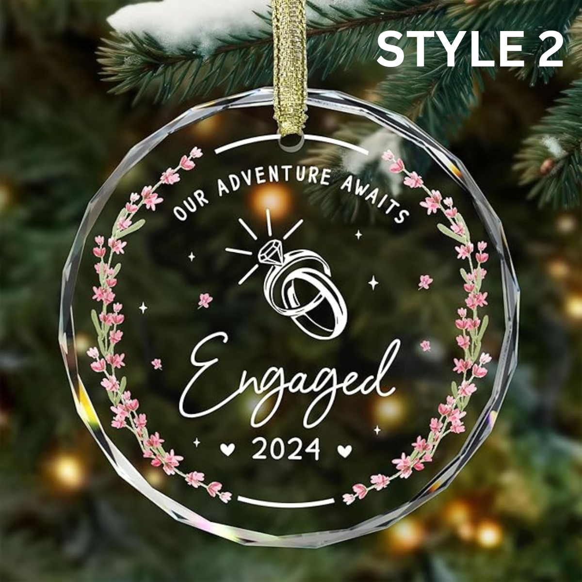 Wedding Gifts - Mr and Mrs Gifts - First Christmas Married Wedding Ornament 2024 - Wedding Just Married Gift for Newlywed Couple, Bride, Groom - Bridal Shower Gifts