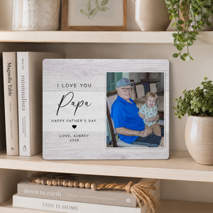 Personalized Papa Picture Frame, Fathers Day Gift for Grandpa, New Grandpa Keepsake