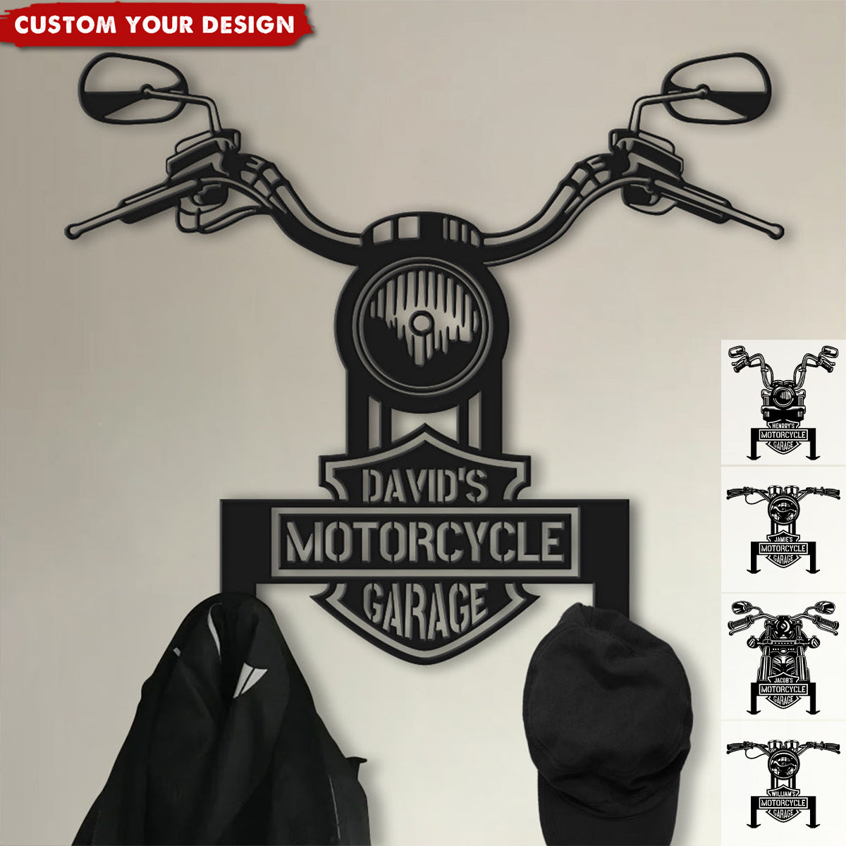 Custom Name Motorcycle Garage - Personalized Cut Metal Sign - Gifts For Motorcycle Lovers