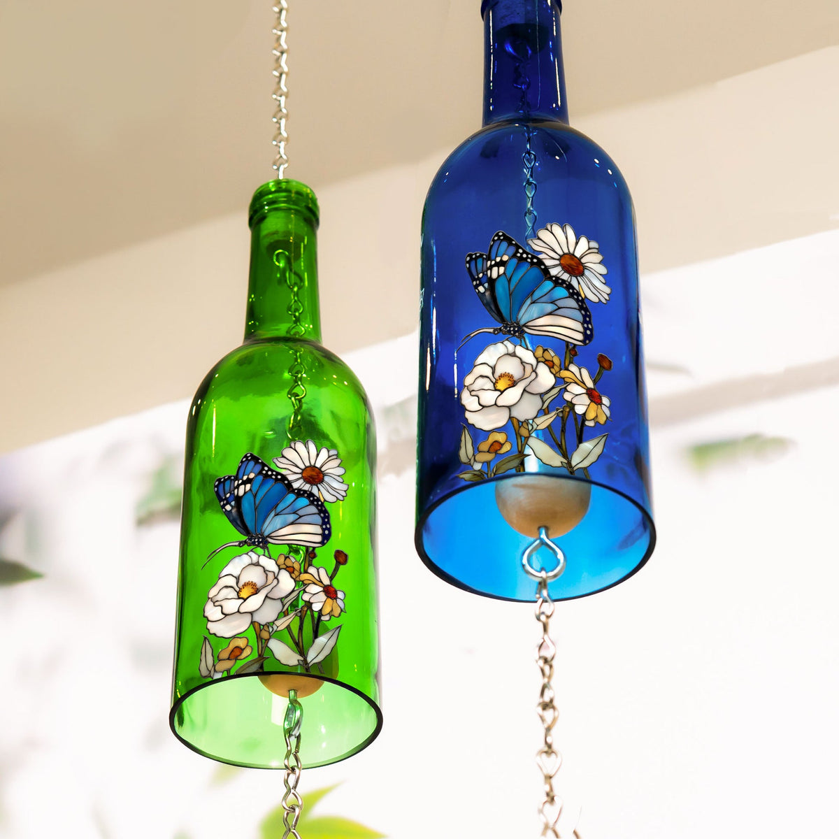 My Beautiful Garden - Personalized Wine Bottle Wind Chime - Gift For Garden Lovers