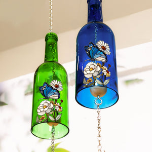 My Beautiful Garden - Personalized Wine Bottle Wind Chime - Gift For Garden Lovers