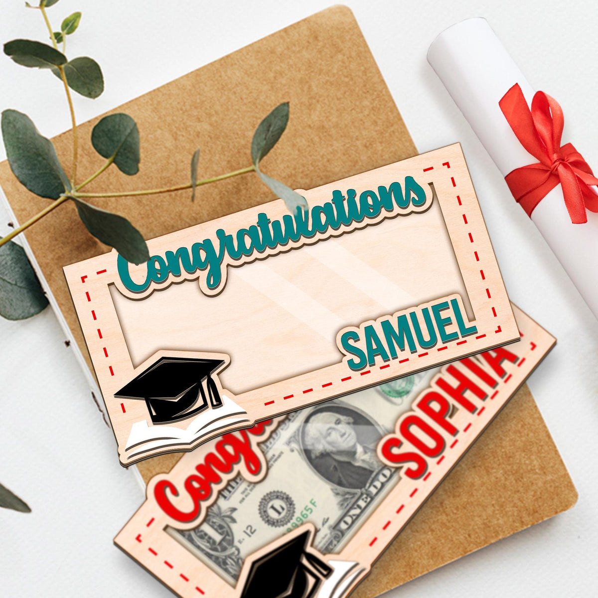 Graduation 2025 Money Holder Gift, Custom Student Name Cash Holder , Class of 2025 Holder, Congratulation Gift for High School Senior