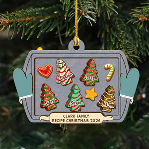 Recipe For Christmas Cookies Tray - Personalized Acrylic Ornament - Christmas Gift For Family