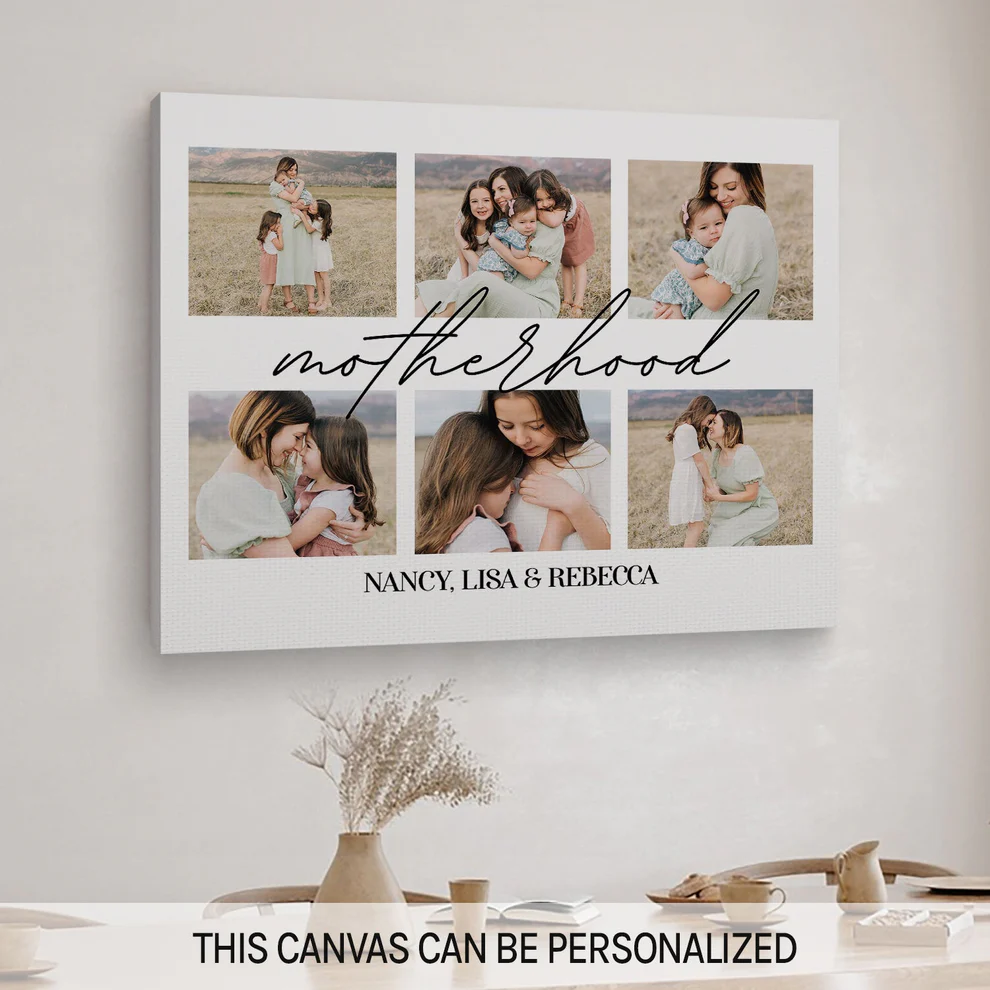 Motherhood - Personalized Canvas - Mother's Day, Birthday, Valentine's Day Gift For Mom