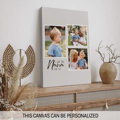 I Love You Nana - Personalized Canvas - Mother's Day, Birthday Gift For Grandma
