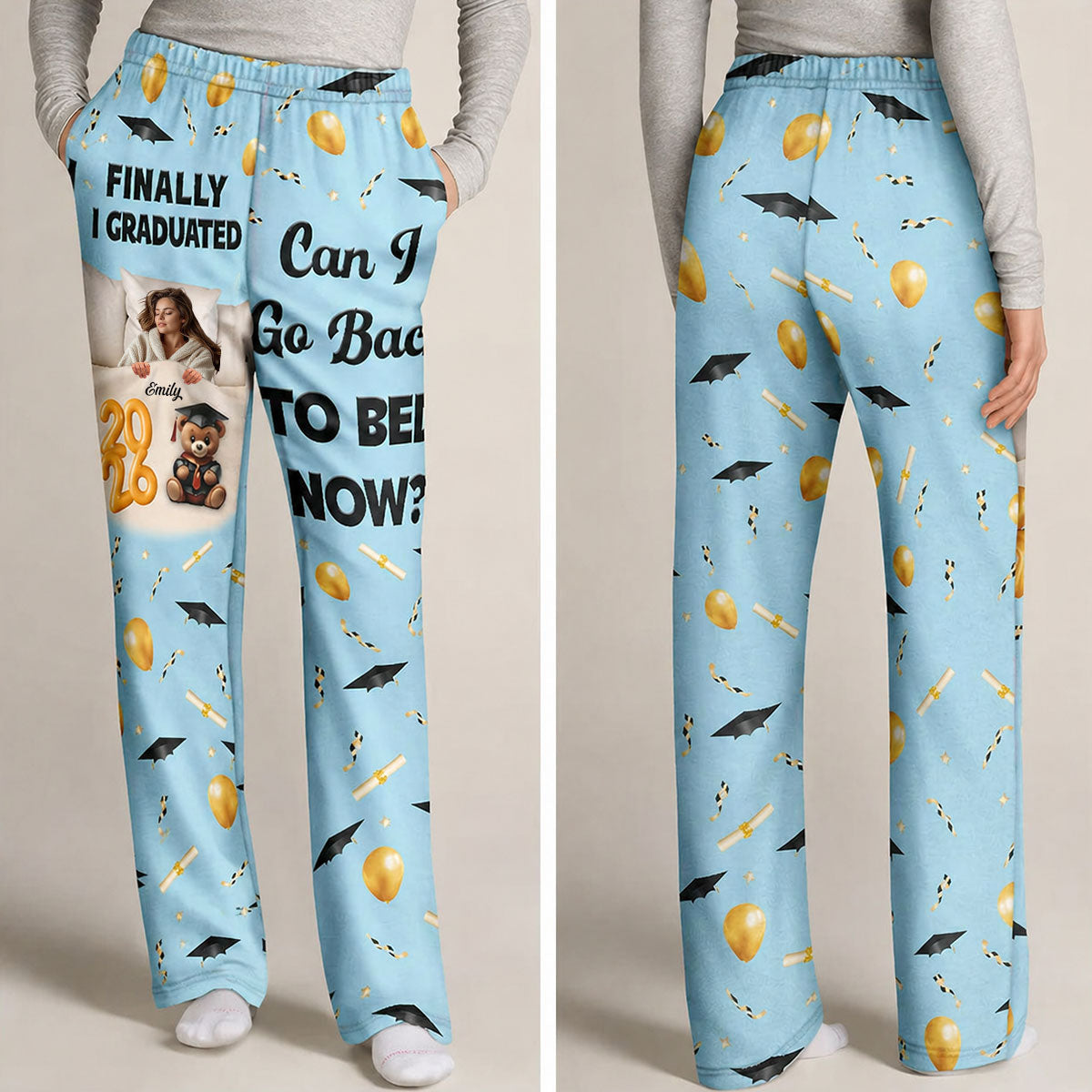 Graduated Can I Go Back To Bed Now - Personalized Sweatpants