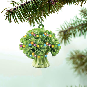 Green Lettuce Christmas Light Ornament, Christmas Tree Decor, Loved Green Lettuce Ornament, Hanging Ornament Gift
