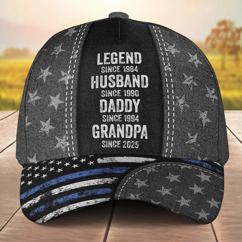Legend Husband Daddy - Personalized Classic Cap - Gift For Daddy Papa, Father's Day Gift Idea