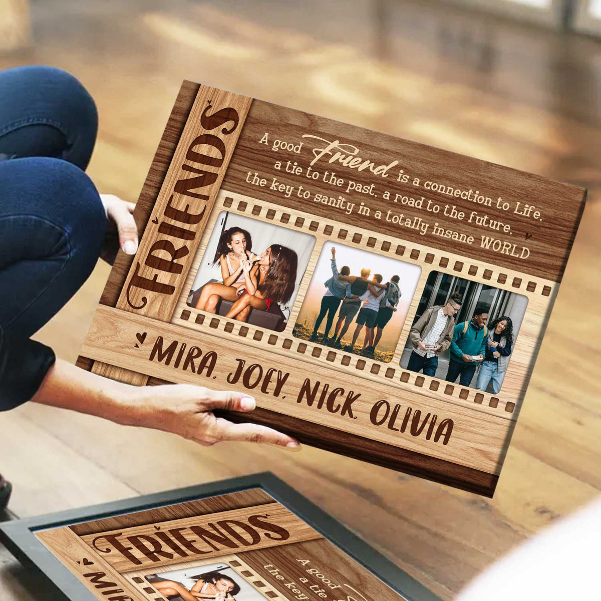 Personalised Presents for Best Friends, Best Friend Gifts, Best Friend Custom Photo Canvas Print