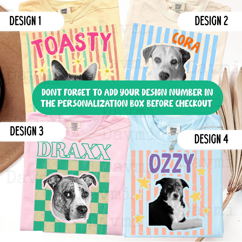 Custom Pet Photo Shirt, Dog Mama Gift, Pet Lover Tee, Comfort Color Shirt