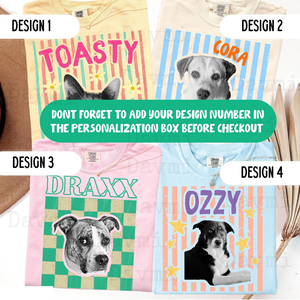 Custom Pet Photo Shirt, Dog Mama Gift, Pet Lover Tee, Comfort Color Shirt