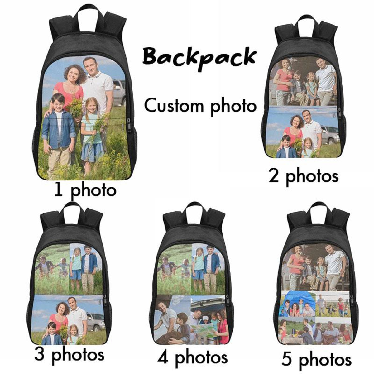 Personalized Backpack with Photo, Back to School Gift For Kids, Custom Picture Backpack, Image on Bookbags, Travel Backpack Gift