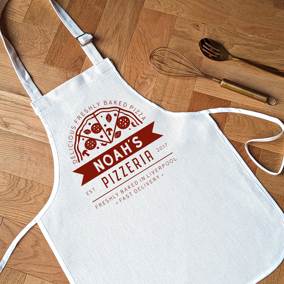 Personalised Pizza Apron, Father's Day Gift For Daddy, Dad Apron, Pizza Gift, Father Son Pizzeria Aprons, Pizza Oven Apron, Birthday Gift