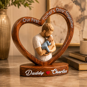 Our First Father's Day Together - Personalized Wooden Plaque