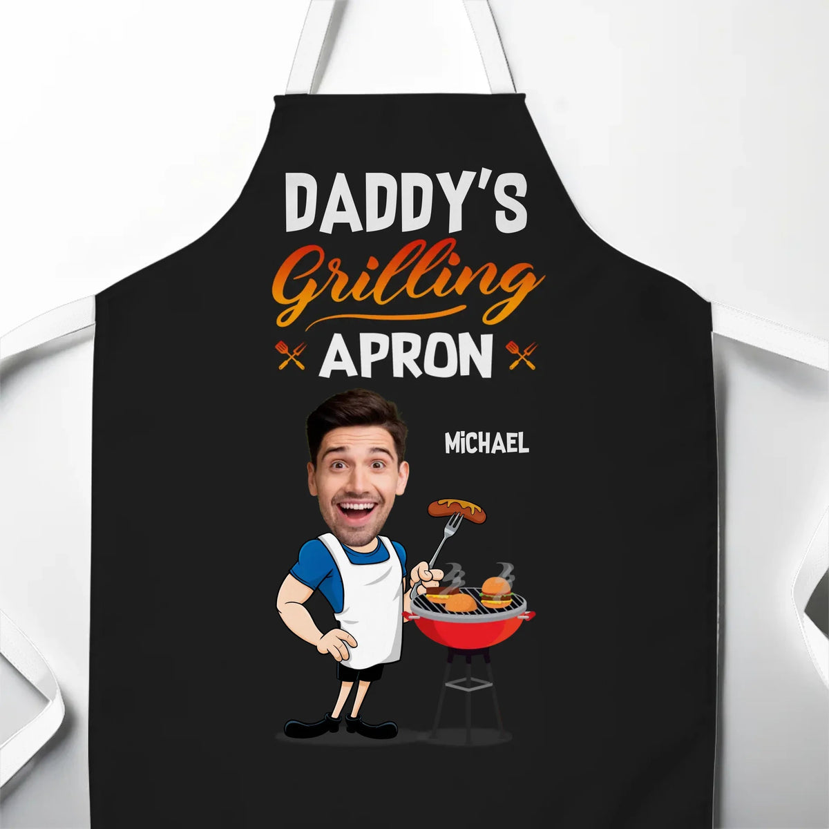 Daddy Papa's Grilling Apron - Personalized Apron - Father's Day, Birthday Gift For Dad, Grandpa