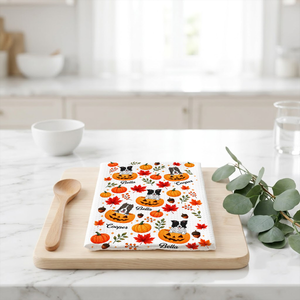 Fall Pumpkin Dog - Personalized Kitchen Towel