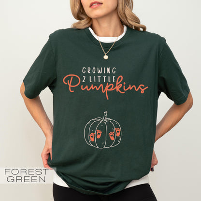 Twin Pregnancy Shirt, Fall Maternity Sweatshirt, Twin Pregnancy Announcement Shirt, Fall Twins Mom Sweater, Twin Pregnancy Thanksgiving Crewneck