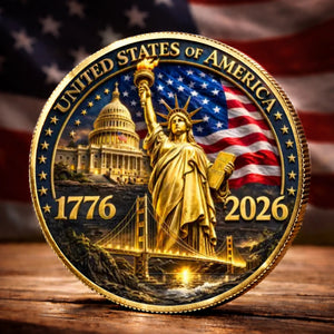 Personalized United States 250th Anniversary Liberty Keepsake Metal Coin (1776 2026)