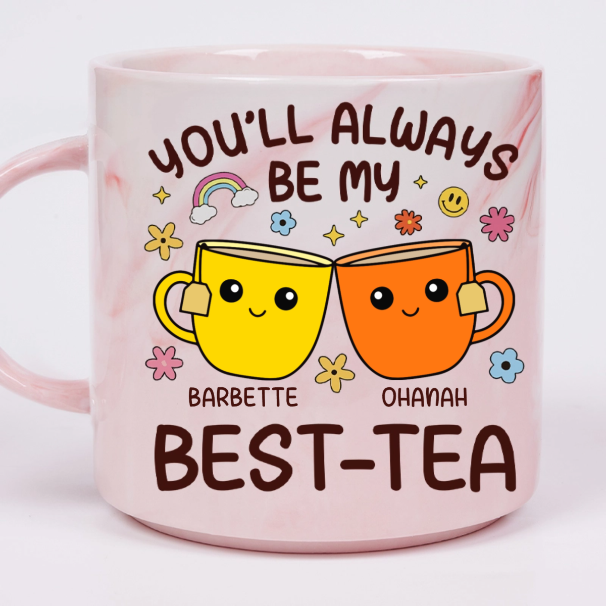You'll Always Be My Best-Tea - Personalized Marble Mug - Gift For Sister, Bestie, Friend