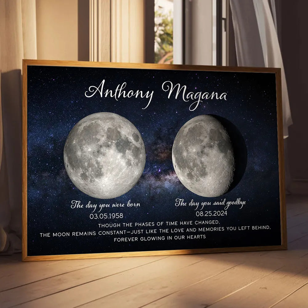 The Love And Memories You Left Behind Galaxy Background - Personalized Canvas - Memorial Gift, Condolence Gift For Your Loved One