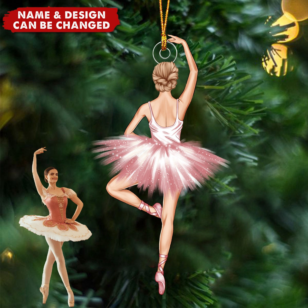 Ballet Dancer Personalized Acrylic Ornament, Gifts For Ballet Dancer, Christmas Ornament