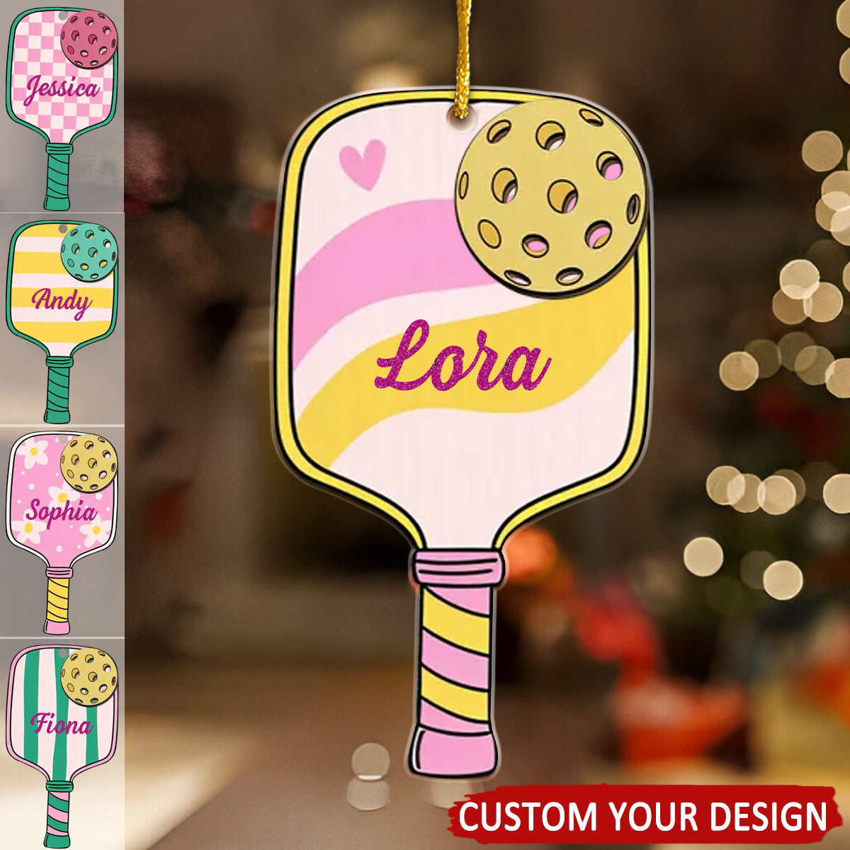 All I Want For Christmas Is Pickleball - Personalized Acrylic Ornament - Christmas Gift For Pickleball Player