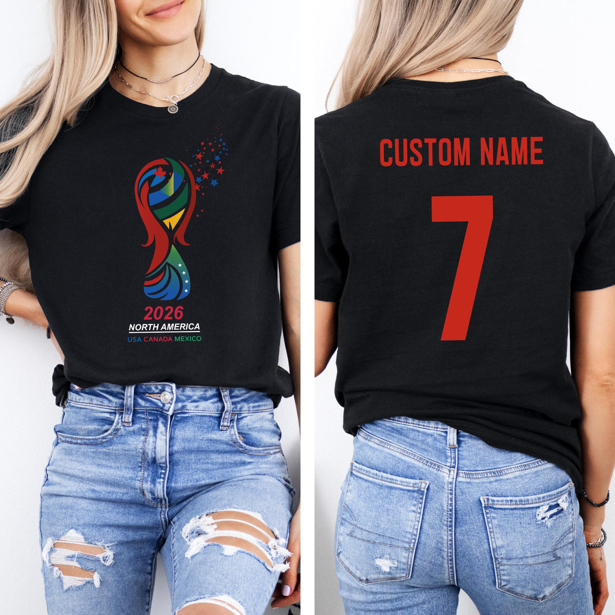 2026 World USA Custom T-Shirt, Soccer Cup Fan Tee, International Soccer Event Shirt