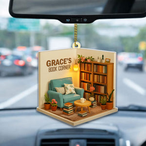 Custom Acrylic Ornament - Personalized Christmas Bookish Gifts For Book Lovers, Bookworms, Readers - A Reading Nook Made Of Dreams