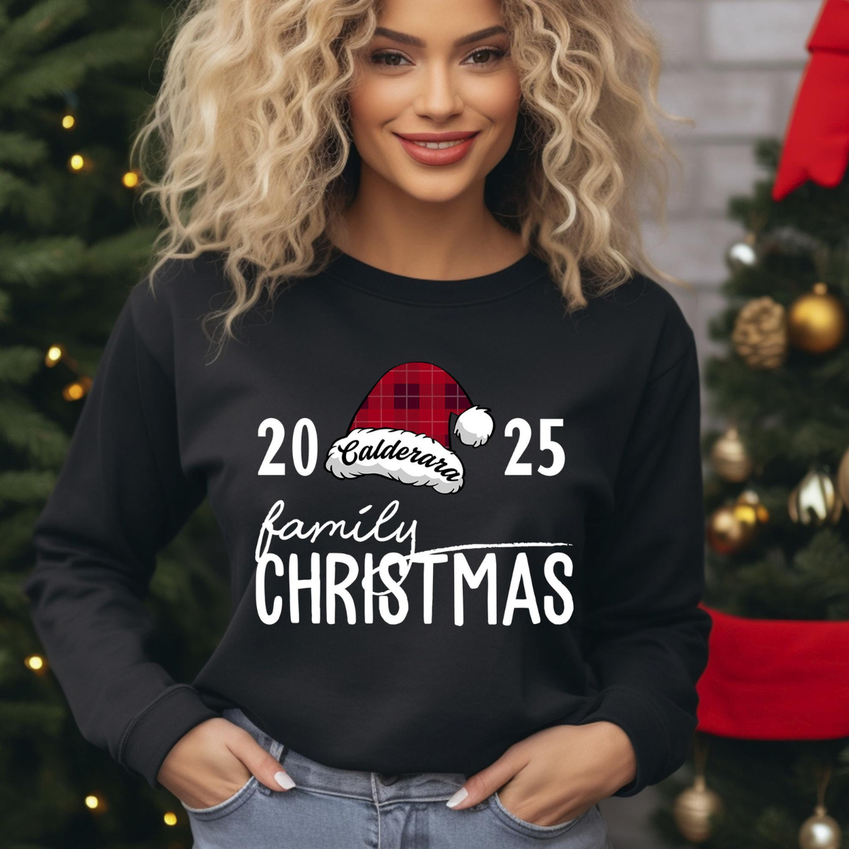 Personalized Family Christmas Sweatshirt, Custom Family Name Xmas Hoodie, Christmas Family Sweatshirt, Holiday Sweaters,Christmas Sweatshirt