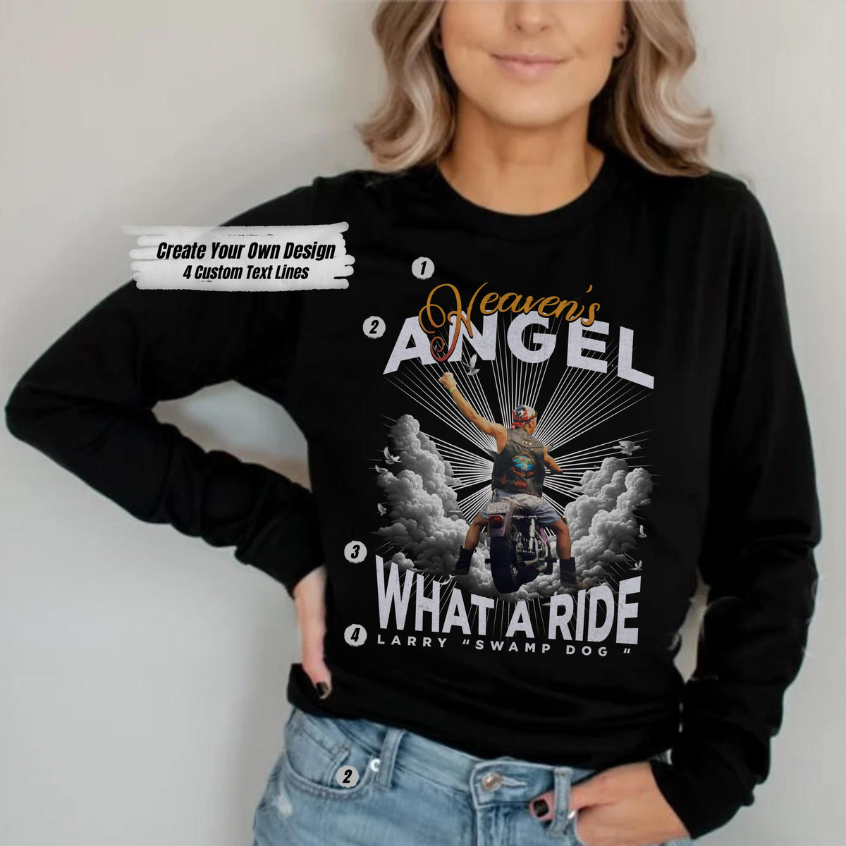 Biker Memorial Personalized Photo Shirt, Custom Funeral Photo Shirt, Rest In Peace Memory Shirt, Remembrance Shirt, Christian Memorial Shirt