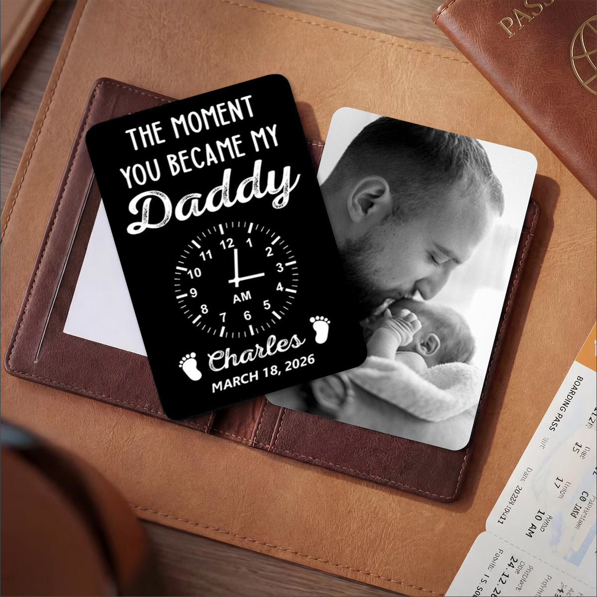 The Moment You Became My Dad - Personalized Wallet Card