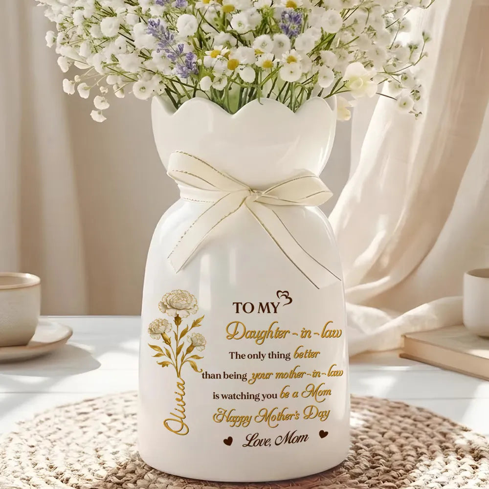 Watching You Be A Mom Is The Best Thing - Personalized Bloom Vase - Gift For Daughter, Mother's Day Gift