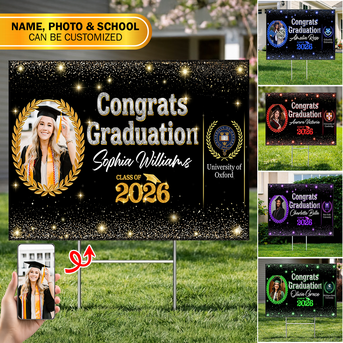 Glitter 26 Graduation Yard Sign Class of 2026 Lawn Sign 2_1f3d736e-9d6c-47f0-a167-908bd8dc9f9d.png