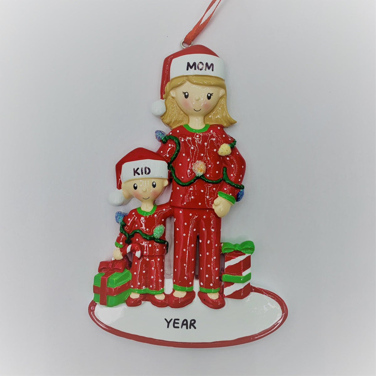 Single Mom with Kids Children - Personalized Christmas Resin Pendant - Christmas Gift For Mom