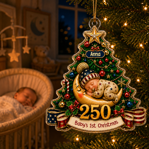 250 Baby’s First Christmas Christmas Tree Acrylic Ornament - Personalized Baby Christmas Gifts