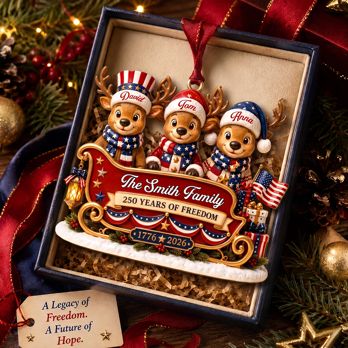 Christmas Begins At Home - Family Ornament - Real 3D Raised Ornament