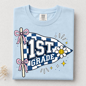 Grade Level Teacher Shirt, 1st 2nd 3rd 4th 5th Grade Pennant Tee, Back To School Shirt, Cute Elementary Teacher Gift