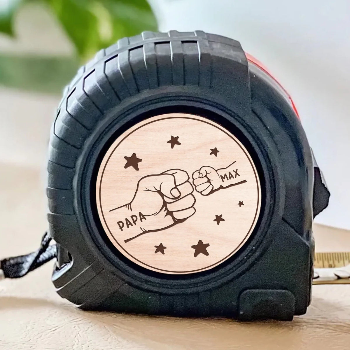 Best Dad Ever Fist Bump - Personalized Tape Measure - Father's Day, Birthday Gift For Dad, Grandpa