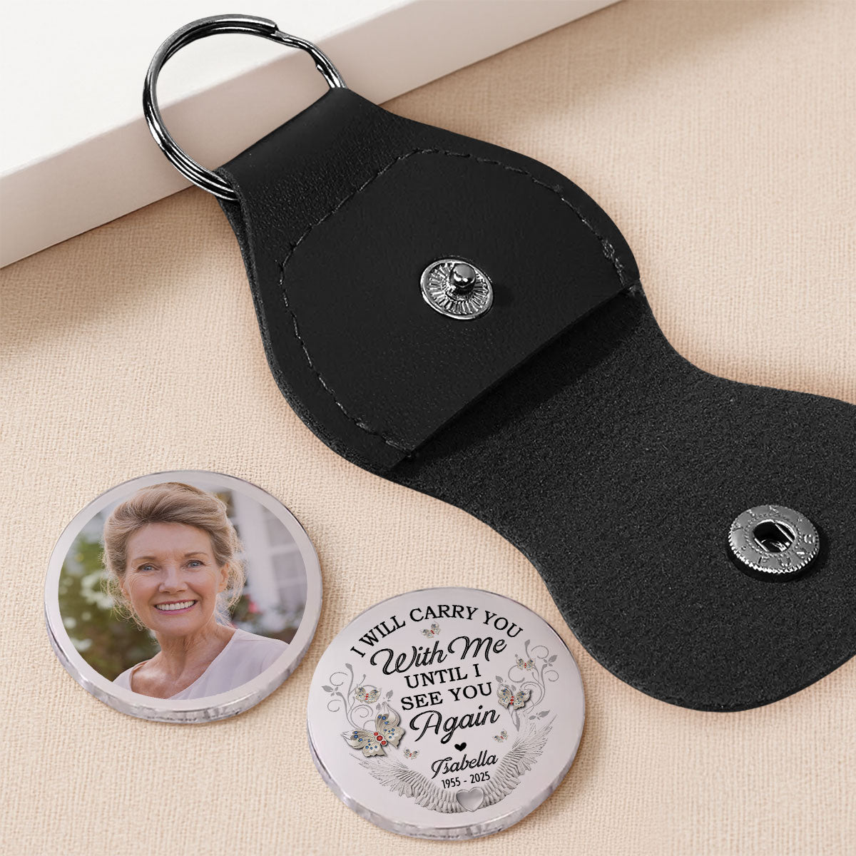 I Will Carry You With Me Until I See You Again - Personalized Pocket Hug - Memorial Gift