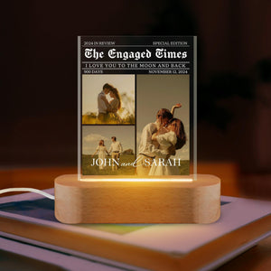 The Wedding Times, Personalized Couple LED Night Light, Custom Photo Night Light, Anniversary Gift for Couple, Wedding Gift, Gift for Her