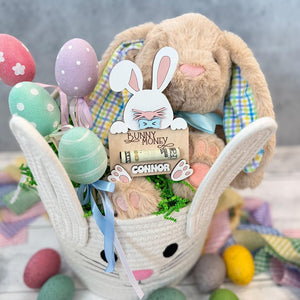 Personalized Easter Bunny Money Card, Kids Easter Basket Gift, Easter Money Card, Easter Money Holder, Easter Basket Stuffers