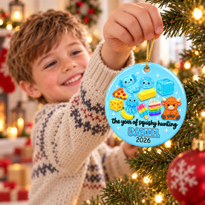 The Year of Squishy Dumpling Cute Characters- Personalized Ceramic Ornament
