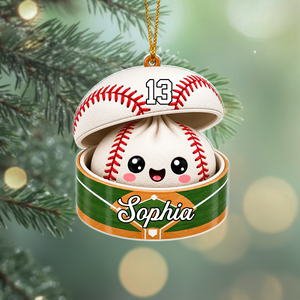 Cute Dumplings For Baseball, Softball, Soccer, Football, Basketball, Hockey Lover - Personalized Ornament