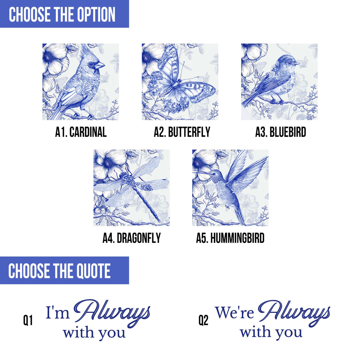 Personalized Acrylic Photo Plaque, Toile De Jouy Style Memorial I'm Always With You, Sympathy Gift for Loss Dad Loss Mom, Bereavement Gift