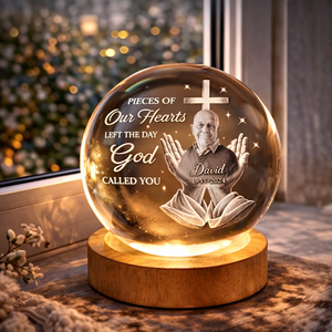 God Called You Home - Personalized Crystal Ball Night Light - Memorial Christian Gift For Family