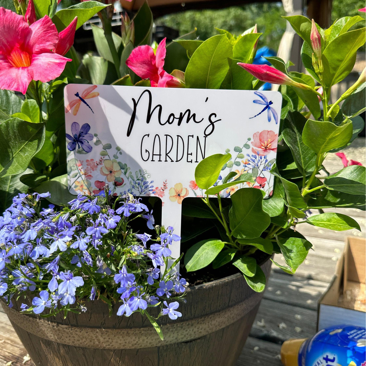 Garden Sign Personalized, Metal Garden Sign Custom, Grandmas Garden Sign with Stakes, Garden Decor Signs, Flower Garden Sign Personalized